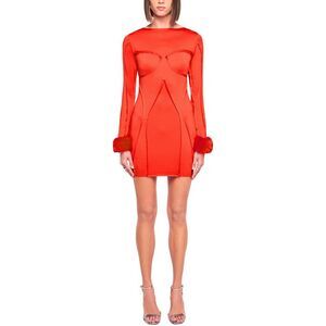Ow Womens Ciara Mini Dress, Red